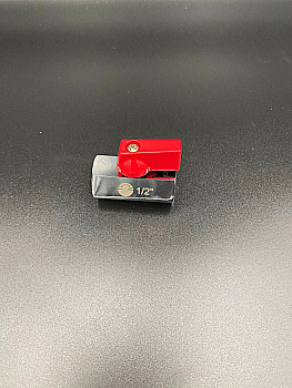 Кран шаровый VALFEX MINI 1/2"ВВ хром, красная ручка , арт.VF.330.NB.012