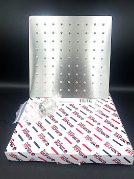 Лейка тропического (верхнего) душа из нержавеющей стали КВАДРАТ 200 мм, цвет хром Valfex VF.004