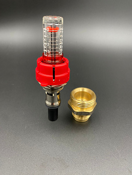 Расходомер и ниппель под евроконус (комплект), 1/2"*3/4", TIM арт.M309-3