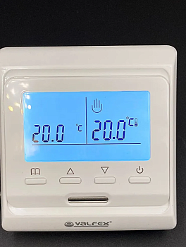 Термостат комнатный для тёплого пола с датчиком и режимом программирования VALFEX, арт.VF.716.0.0.D